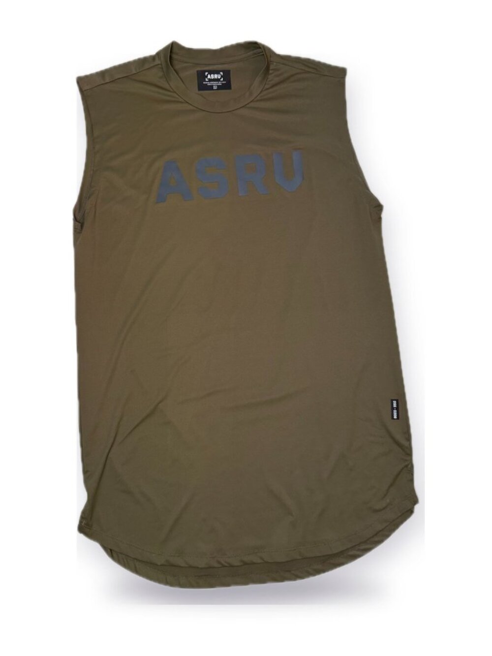 ASRV Sleeveless Technical Training Tank Olive Green Size L Gym Workout